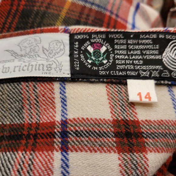 R W Richins Scottish Wool Wrap Skirt - Vintage - Picture 3 of 5